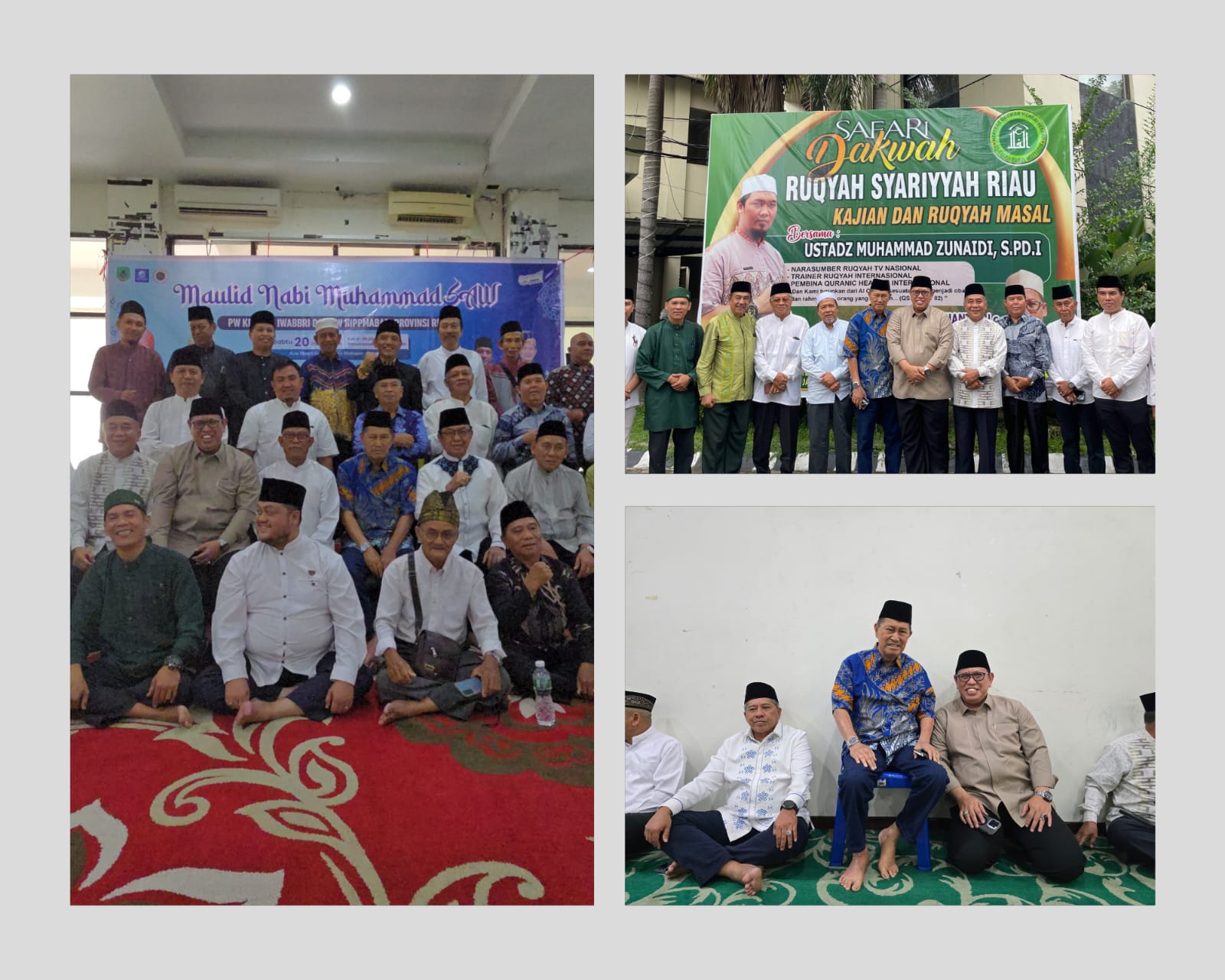 Anggota DPD RI KH Muhammad Mursyid Hadiri Peringatan Maulid PW KBB, PW IWABBRI, dan PW HIPPMABARI Riau