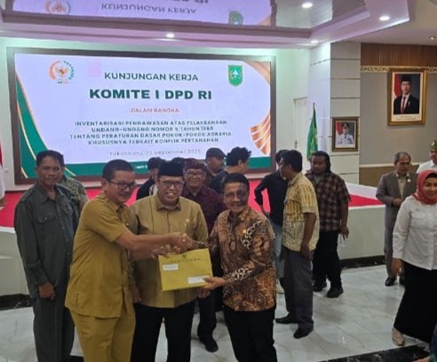 Komite I DPD RI Kunjungi Riau, Tindaklanjuti Masalah Lahan Termasuk TNTN