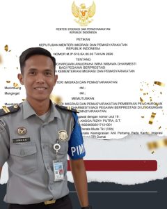 Pegawai Kanim Kelas I Dumai Raih Anugrah Wira Wibawa Dharmesti Prtama